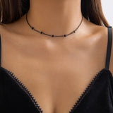 Gothic Crystal Beads Necklace for Women