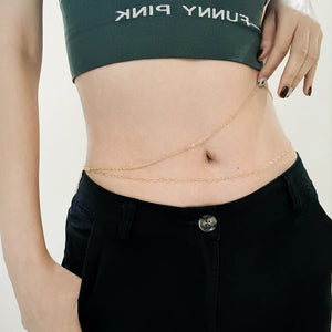 Herringbone Belly Chain for Women Waist Chain Belt Body Chain Sexy Thin Chain