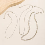 Hip Hop Thin Snake Chain Necklace for Women Multilayer Link Chain Choker