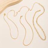 Hip Hop Thin Snake Chain Necklace for Women Multilayer Link Chain Choker