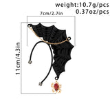 Hip Hop Small Animal Charm Ear Clip Leaf Earrings