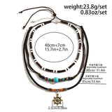 Hip Hop Geometric Pendant Men Choker Natural Stone Necklace
