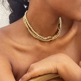 Multilayer CCB Beaded Necklace Choker for Women