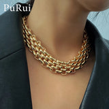 Punk Chain Choker Necklace for Women Statement Jewelry