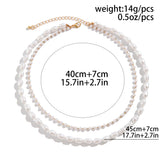 Punk Pearl Necklace Men Acrylic Beads Choker