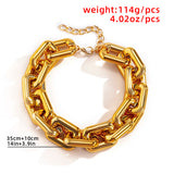 Chunky Chain Choker Necklace Hip Hop Statement Streetwear Jewelry