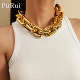Chunky Chain Choker Necklace Hip Hop Statement Streetwear Jewelry
