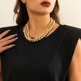 Punk Bead Chain Choker Necklace for Women