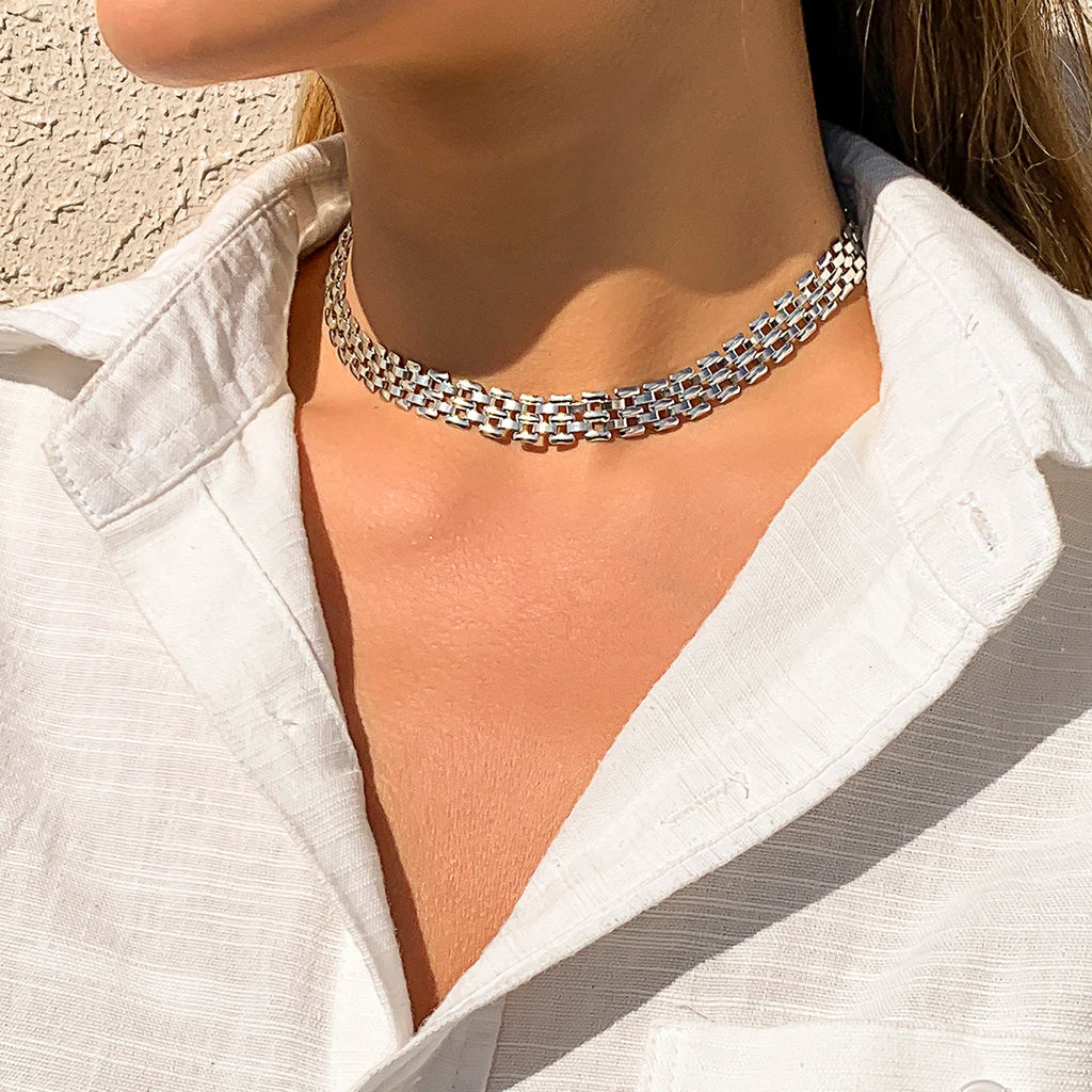 Punk Thick Chains Necklace for Women Choker Necklaces Jewelry