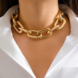 Thick Chunky Link Chain Necklace for Women