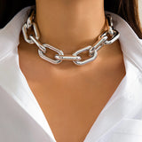 Thick Chunky Link Chain Necklace for Women