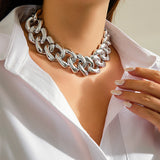 Chunky Punk Necklace Choker CCB Link Chain for Women