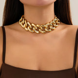 Chunky Punk Necklace Choker CCB Link Chain for Women