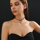 Love Heart Pendant Necklace Charm Choker for Women