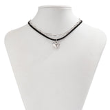 Love Heart Pendant Necklace Charm Choker for Women