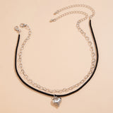 Love Heart Pendant Necklace Charm Choker for Women