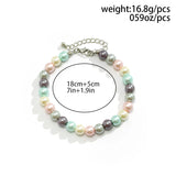 Glass Pearl Necklace Men Mix Beads Choker Hip Hop Jewelry Collar Street