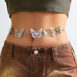 Butterfly Charm Waist Chain for Women Bikinis Y2K Accessories
