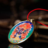 Puba Vajra Buddha Statue Thangka Tibetan Buddhism Copper Foil Pendant