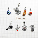 925 Sterling Silver Puffer Fish Eye Charm Pendant