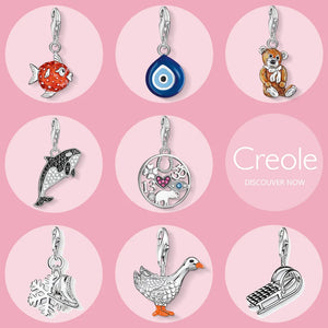 925 Sterling Silver Puffer Fish Eye Charm Pendant