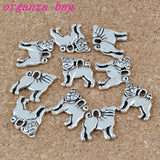 100Pcs Pug Dog Charms Pendants 15x16mm DIY Jewelry A-224