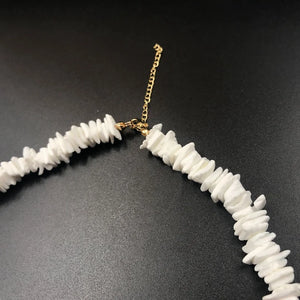 Boho Hawaiian Puka Shell Surfer Choker Necklace