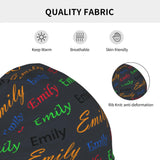 Customizable Text Knitted Winter Hat Men Women Beanie Warm Flannel