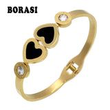 Double Peach Love Heart Bracelet Female
