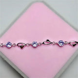 S925 Sterling Silver Amethyst Bracelet for Women