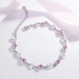 S925 Sterling Silver Amethyst Bracelet for Women