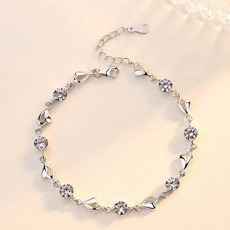 S925 Sterling Silver Amethyst Bracelet for Women