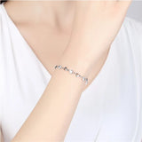 S925 Sterling Silver Amethyst Bracelet for Women