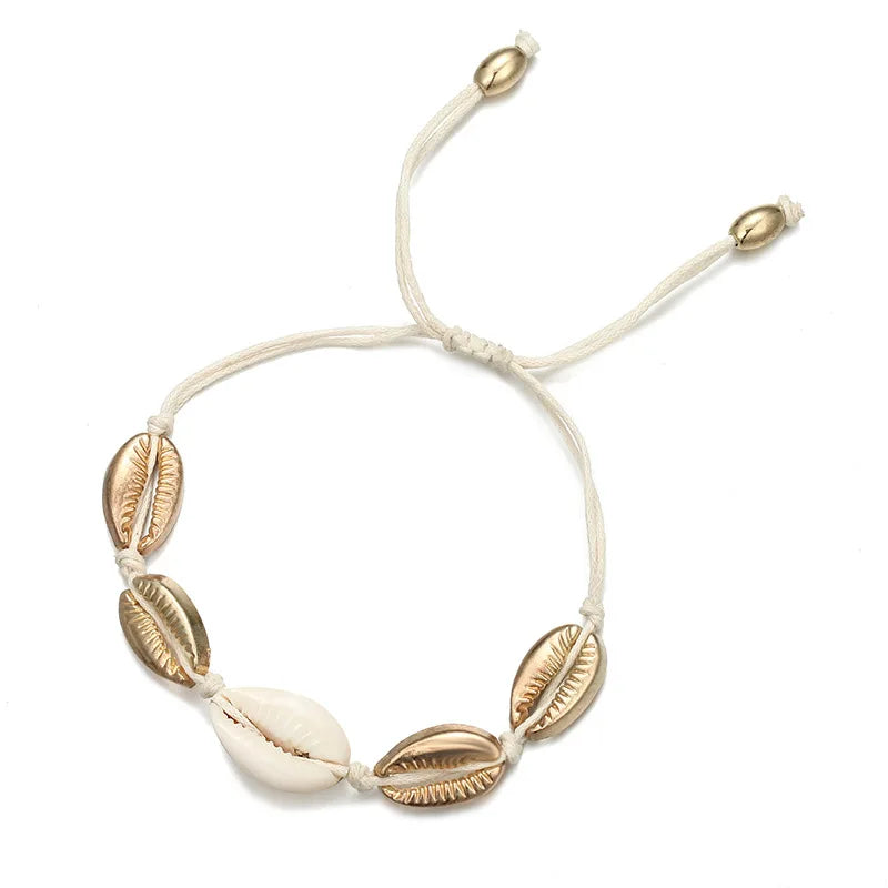 National Wind Metal Shells Hand-woven Bracelet - Unisex