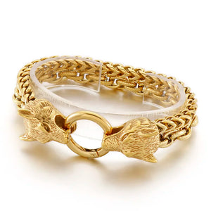 Nordic Bracelet Wolf Chain Men Stainless Steel