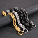 Nordic Bracelet Wolf Chain Men Stainless Steel