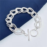 Pulseira Rom?Ntica De Lindo Pingente, Joia De Prata 925