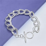 Pulseira Rom?Ntica De Lindo Pingente, Joia De Prata 925