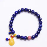 Lapis Lazuli Bracelet Agate Beeswax Rose Agate Rouge Natural Stone