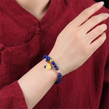 Lapis Lazuli Bracelet Agate Beeswax Rose Agate Rouge Natural Stone