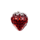 Plata Seeded Strawberry Fruit Charm DIY Bracelets Beads