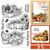 Pumpkin Gnome Bee Clear Stamps - Thanksgiving Theme