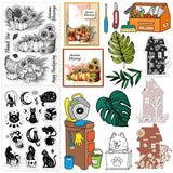 Pumpkin Gnome Bee Clear Stamps - Thanksgiving Theme