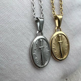 Punk Anchor Sword Necklace 18K Plated Stainless Steel