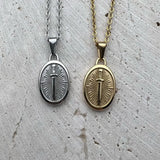 Punk Anchor Sword Necklace 18K Plated Stainless Steel