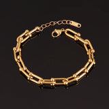 Punk Stainless Steel Charm Chain Bracelet For Women