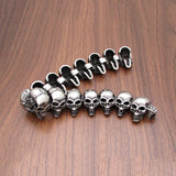 Punk 316L Stainless Steel Silver 15 Skull Head Bracelet