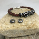 316L Stainless Steel Skull Beads for Bracelets