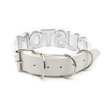 Punk 35MM Letters Choker Necklace Wide PU Personalized Name Word Collar