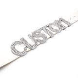 Punk 35MM Letters Choker Necklace Wide PU Personalized Name Word Collar